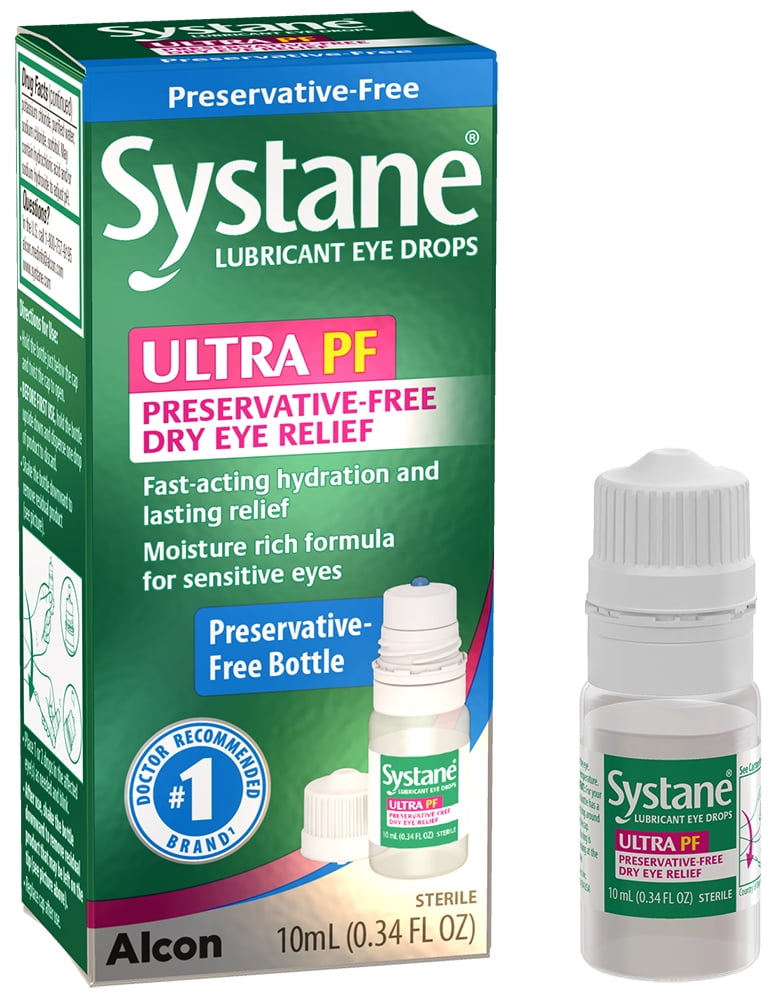Systane Ultra Preservative Free Lubricant Eye Drops for Dry Eyes, 10ml