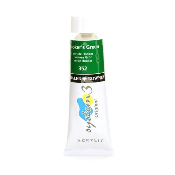System 3 Acrylic Colour hookers green, 75 ml (pack of 3)
