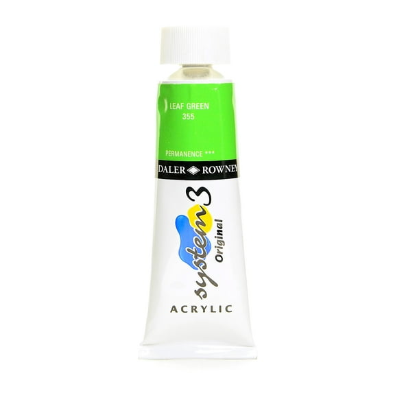 System 3 Acrylic Colour leaf green, 75 ml (pack of 3)