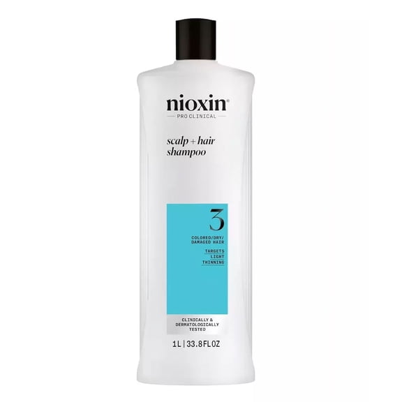 System 3 Cleanser Shampoo  33.8oz (1L) for Fine, Thinning Color-Treated Hair