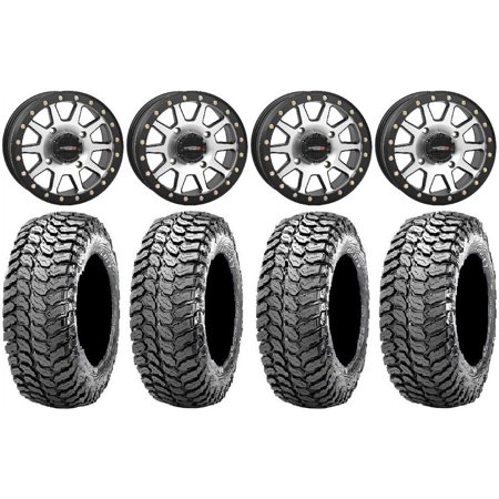 System 3 SB-3 Machined 15" Wheels 29" Liberty Tires Kawasaki Teryx Mule