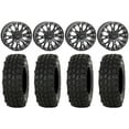 thumbnail image 1 of System 3 SB-4 14" Wheels Black (4+3) 28" XComp ATR Tires Kawasaki Teryx Mule, 1 of 4