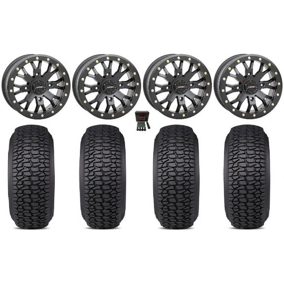 System 3 SB-4 14" Wheels Black (4+3) 30" Regulator 2 Tires Polaris RZR XP 1000 / PRO XP / Ranger XP 900/1000