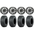 thumbnail image 1 of System 3 SB-4 14" Wheels Black (4+3) 32" Terra Hook Tires Can-Am Maverick X3 / Honda Pioneer 1000 / Talon, 1 of 4