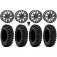 thumbnail image 1 of System 3 SB-4 14" Wheels Black (4+3) 34" Warrior XT Sticky Tires Polaris RZR XP 1000 / PRO XP / Ranger XP 900/1000, 1 of 4