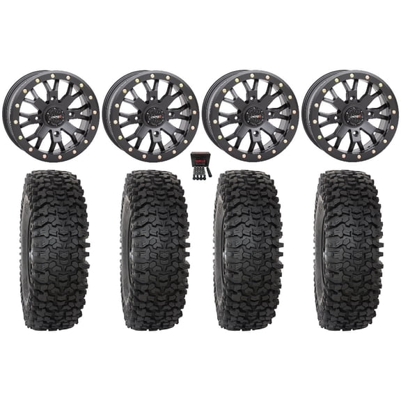 System 3 SB-4 14" Wheels Black (6+1/4+3) 32" RC500 Tires Can-Am Defender