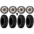 thumbnail image 1 of System 3 SB-4 14" Wheels Bronze (4+3) 34" Warrior XT Sticky Tires Can-Am Maverick X3 / Honda Pioneer 1000 / Talon, 1 of 4