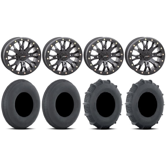 System 3 SB-4 15" Wheels Black 33" Sand Series SS Tires Can-Am Commander Maverick Renegade Outlander Defender