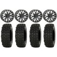 thumbnail image 1 of System 3 SB-4 15" Wheels Black (6+1/4+3) 35" XComp ATR Tires Can-Am Defender, 1 of 5