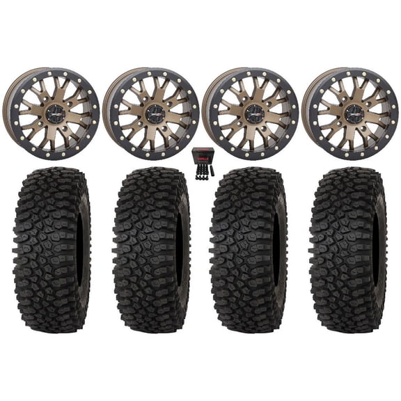 System 3 SB-4 15" Wheels Bronze (6+1) 37" Roctane STX Tires Polaris RZR XP 1000 / PRO XP / Ranger XP 900/1000
