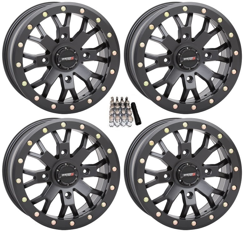 System 3 SB-4 Beadlock Black (6+1) UTV Wheels 15" Polaris RZR 1000 XP / Ranger XP 900/1000