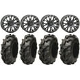 thumbnail image 1 of System 3 SB-4 Black (4+3) 14" Wheels 28" Mega Mayhem Tires Sportsman RZR Ranger, 1 of 5