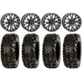 thumbnail image 1 of System 3 SB-4 Black (4+3) 14" Wheels 28" Rip Saw Tires Sportsman RZR Ranger, 1 of 4