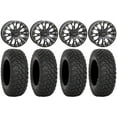 thumbnail image 1 of System 3 SB-4 Black (4+3) 14" Wheels 30" RT320 Tires Can-Am Maverick X3 / Honda Pioneer 1000 / Talon, 1 of 4