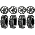 thumbnail image 1 of System 3 SB-4 Black (4+3) 15" Wheels 32" Roxxzilla 396 Tires Can-Am Maverick X3 / Honda Pioneer 1000 / Talon, 1 of 4