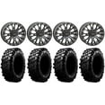 thumbnail image 1 of System 3 SB-4 Black (4+3) 15" Wheels 35" Carnivore Tires Can-Am Commander Maverick Renegade Outlander Defender, 1 of 4