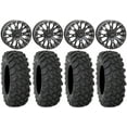 thumbnail image 1 of System 3 SB-4 Black (4+3) 15" Wheels 37" XTR370 Tires Kawasaki Teryx Mule, 1 of 4