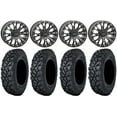 thumbnail image 1 of System 3 SB-4 Black (6+1) 14" Wheels 28" Klever X/T Tires Sportsman RZR Ranger, 1 of 4