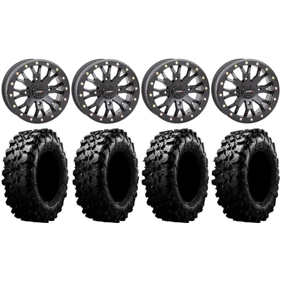 System 3 SB-4 Black (6+1) 15" Wheels 31" Carnivore Tires Sportsman RZR Ranger