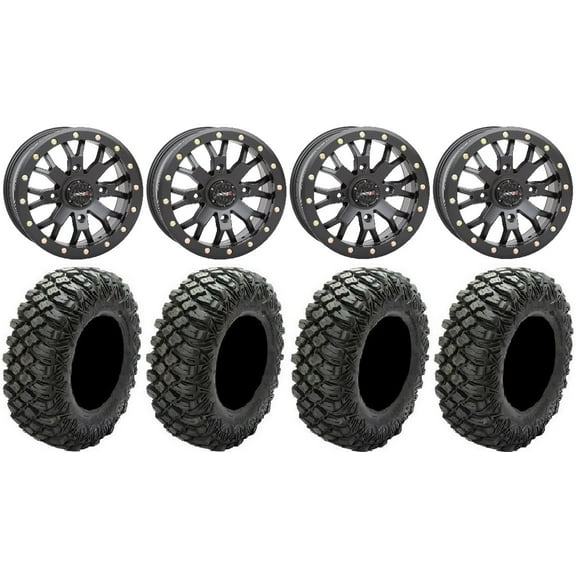 System 3 SB-4 Black (6+1) 15" Wheels 32" Crawler XG Tires Polaris RZR XP 1000 / PRO XP / Ranger XP 900/1000