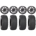 thumbnail image 1 of System 3 SB-4 Black (6+1) 15" Wheels 33" XCR350 Tires Can-Am Commander Maverick Renegade Outlander Defender, 1 of 4