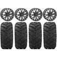thumbnail image 1 of System 3 SB-4 Black (6+1/4+3) 14" Wheels 28" Reptile Tires Honda Talon, 1 of 5