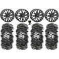 thumbnail image 1 of System 3 SB-4 Black (6+1/4+3) 14" Wheels 30" Moto MTC Tires Can-Am Defender, 1 of 5