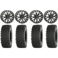 thumbnail image 1 of System 3 SB-4 Black (6+1/4+3) 14" Wheels 32" BDC Tires Can-Am Defender, 1 of 5
