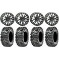 thumbnail image 1 of System 3 SB-4 Black (6+1/4+3) 14" Wheels 32" Roxxzilla Tires Can-Am Defender, 1 of 5