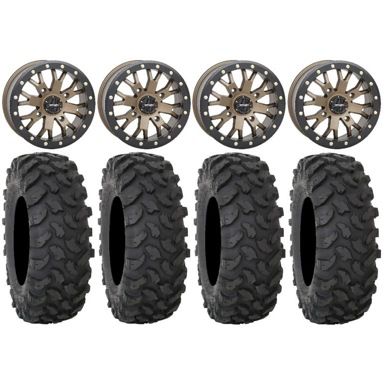Cerchio System 3 SB-4 Beadlock 14x7 Per ATV/UTV - Bronzo 4/156 4+3