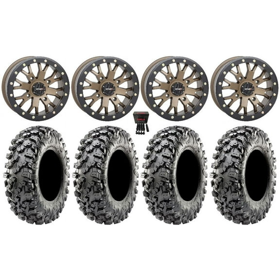 System 3 SB-4 Br (6+1) 14" Wheels 30" Carnivore R/T Tires Kawasaki Teryx Mule
