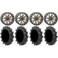 thumbnail image 1 of System 3 SB-4 Bronze (4+3) 14" Wheels 28" MotoHavok Tires Kawasaki Teryx Mule, 1 of 4