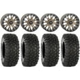 thumbnail image 1 of System 3 SB-4 Bronze (4+3) 15" Wheels 30" XC450 Tires Can-Am Maverick X3 / Honda Pioneer 1000 / Talon, 1 of 4
