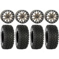 thumbnail image 1 of System 3 SB-4 Bronze (4+3) 15" Wheels 33" XC450 Tires Can-Am Maverick X3 / Honda Pioneer 1000 / Talon, 1 of 4