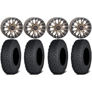 System 3 SB-4 Bronze 4+3 15" Wheels 35" Coyote Tires Can-Am Maverick X3 / Honda Pioneer 1000 / Talon