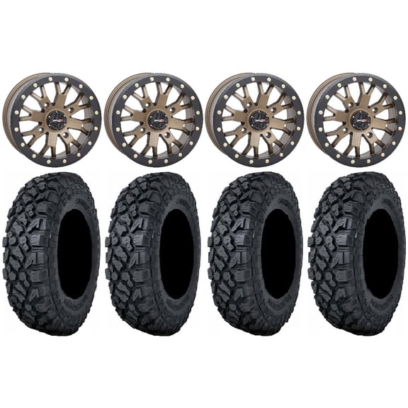 System 3 SB-4 Bronze (6+1) 14" Wheels 30" Klever X/T Tires Sportsman RZR Ranger
