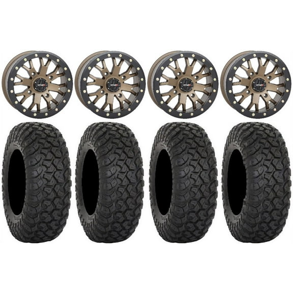 System 3 SB-4 Bronze (6+1) 14" Wheels 30" RT320 Tires Polaris RZR XP 1000 / PRO XP / Ranger XP 900/1000