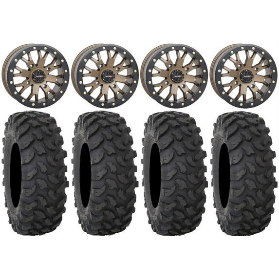 System 3 SB-4 Bronze (6+1) 14" Wheels 30" XTR370 Tires Polaris RZR XP 1000 / PRO XP / Ranger XP 900/1000