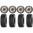 System 3 SB4 Bronze (6+1) 15" Wheels 32" BDC Tires CanAm Maverick X3