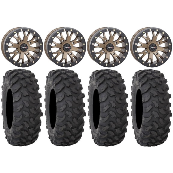 System 3 SB-4 Bronze (6+1) 15" Wheels 37" XTR370 Tires Polaris RZR XP 1000 / PRO XP / Ranger XP 900/1000