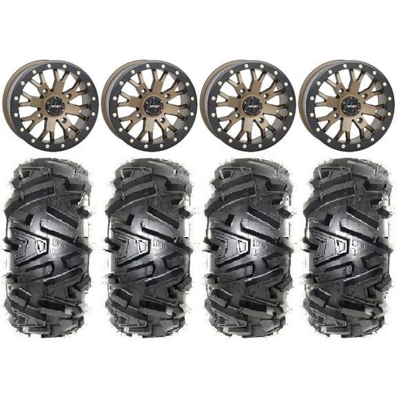 System 3 SB-4 Bronze (6+1/4+3) 14" Wheels 30" Moto MTC Tires Can-Am Defender