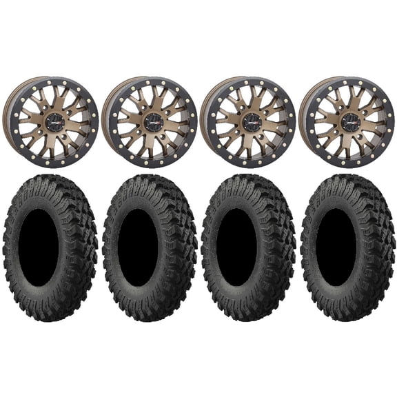 System 3 SB-4 Bronze (6+1/4+3) 14" Wheels 30" MotoRally Tires Can-Am Defender