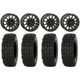 thumbnail image 1 of System 3 SB-5 14" Wheels Black 28" XComp ATR Tires Kawasaki Mule Pro FXT, 1 of 4