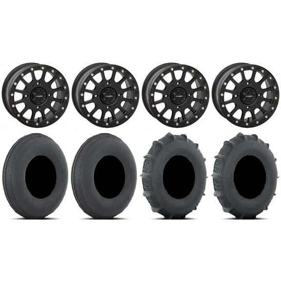 System 3 SB-5 15" Wheels Black 33" Sand Series SS Tires Can-Am Commander Maverick Renegade Outlander Defender