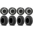 thumbnail image 1 of System 3 SB-5 Black 14" Wheels 28" MotoVator Tires Kawasaki Mule Pro FXT, 1 of 4