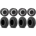 thumbnail image 1 of System 3 SB-5 Black 14" Wheels 28" MotoVator Tires Sportsman 550 850 1000, 1 of 4