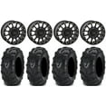 thumbnail image 1 of System 3 SB-5 Black 14" Wheels 28" Mud Lite II Tires Kawasaki Mule Pro FXT, 1 of 4