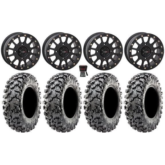 System 3 SB-5 Black 14" Wheels 30" Carnivore R/T Tires Polaris RZR XP 1000 / PRO XP / Ranger XP 900/1000