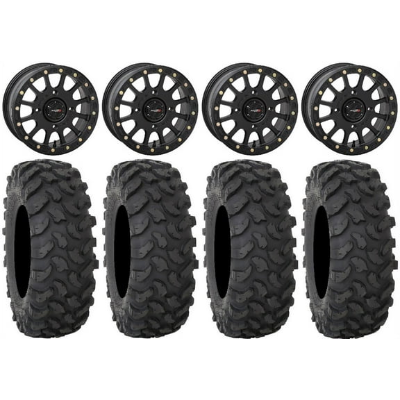 System 3 SB-5 Black 14" Wheels 32" XTR370 Tires Polaris RZR XP 1000 / PRO XP / Ranger XP 900/1000