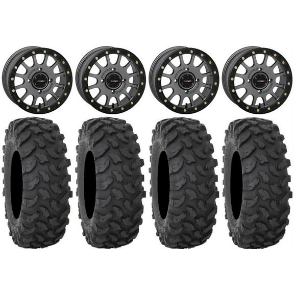 System 3 SB-5 Grey 14" Wheels 32" XTR370 Tires Polaris RZR XP 1000 / PRO XP / Ranger XP 900/1000